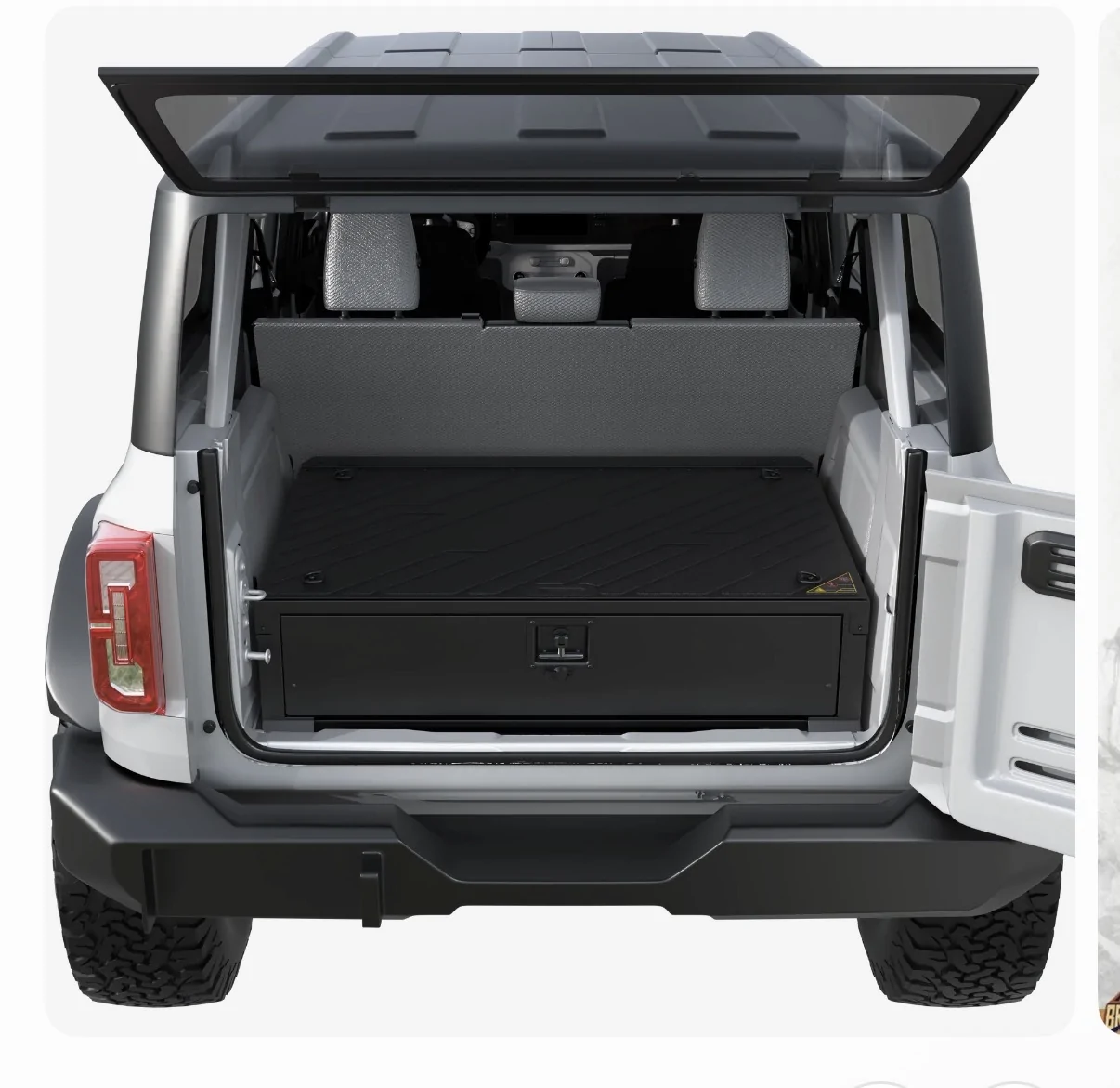 Ford Bronco FS: Broaddict TrailDeck Slide-Out Tailgate Drawer — 4-Door Bronco — NEW/Sealed — Northern VA IMG_9135