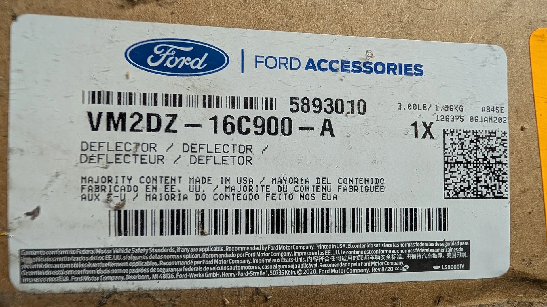 Ford Bronco Genuine Ford OE Deflector VM2DZ-16C900-A PXL_20260724_143837430