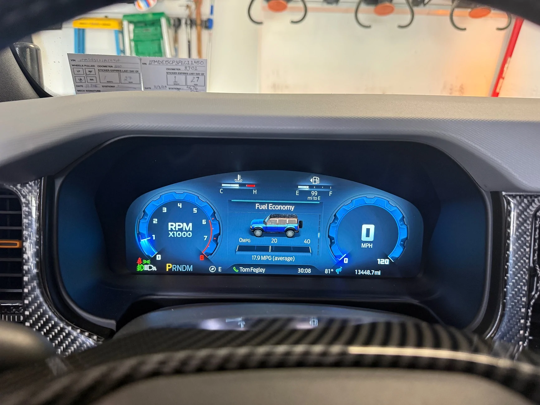 Ford Bronco Installed infotainment 12” cluster on 2023 badlands sas IMG_3557