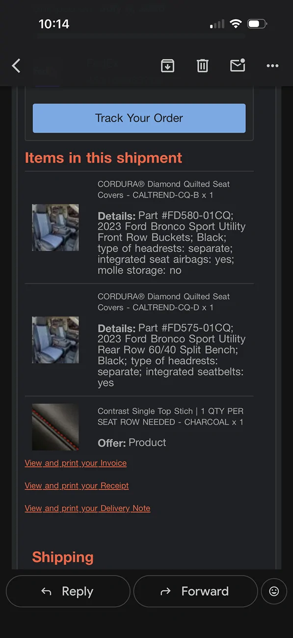 Ford Bronco CalTrend Seat Covers - 4Dr New IMG_0281