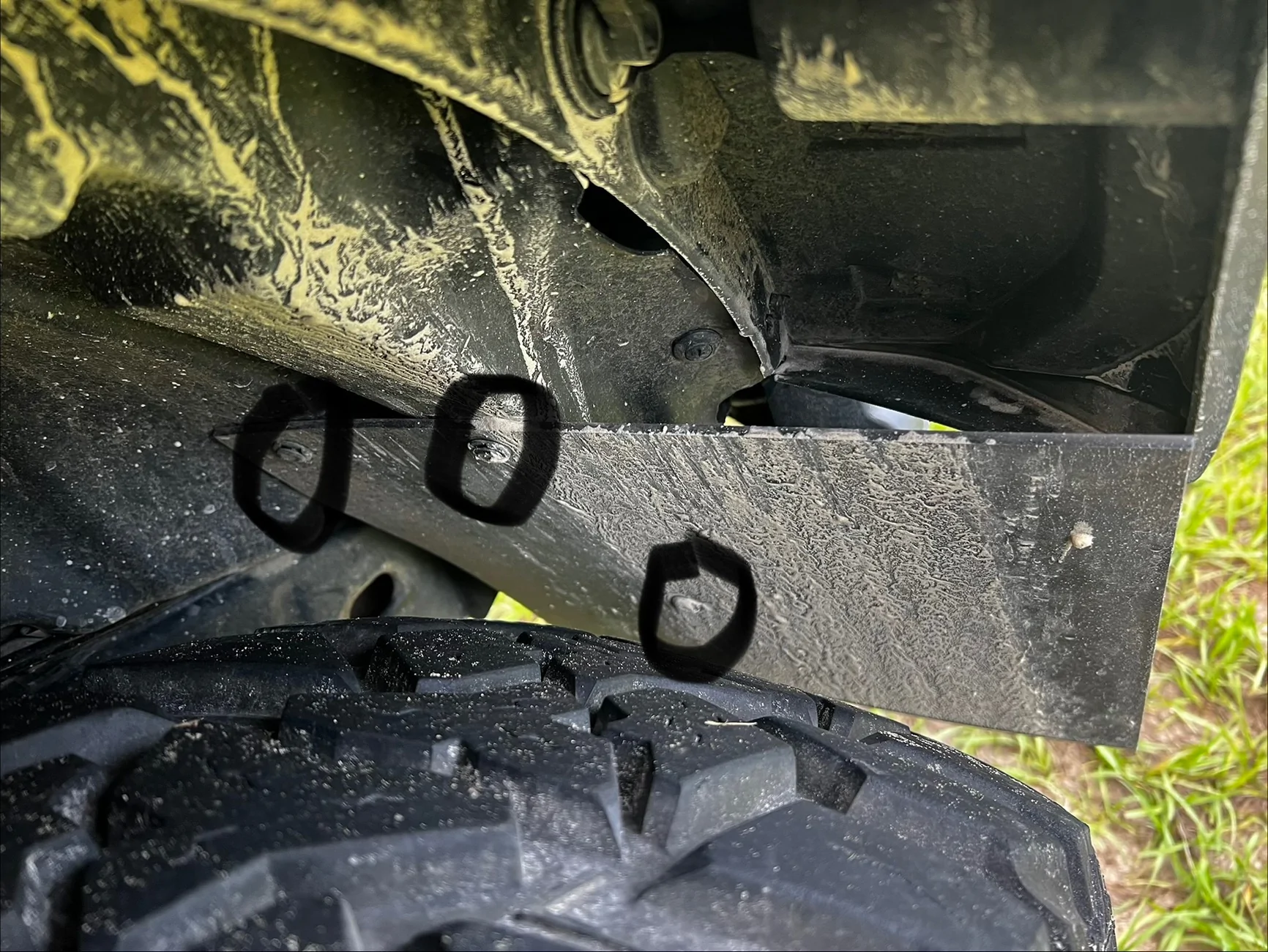 Ford Bronco Worlds best mud flaps under $80 entire set. IMG_2565