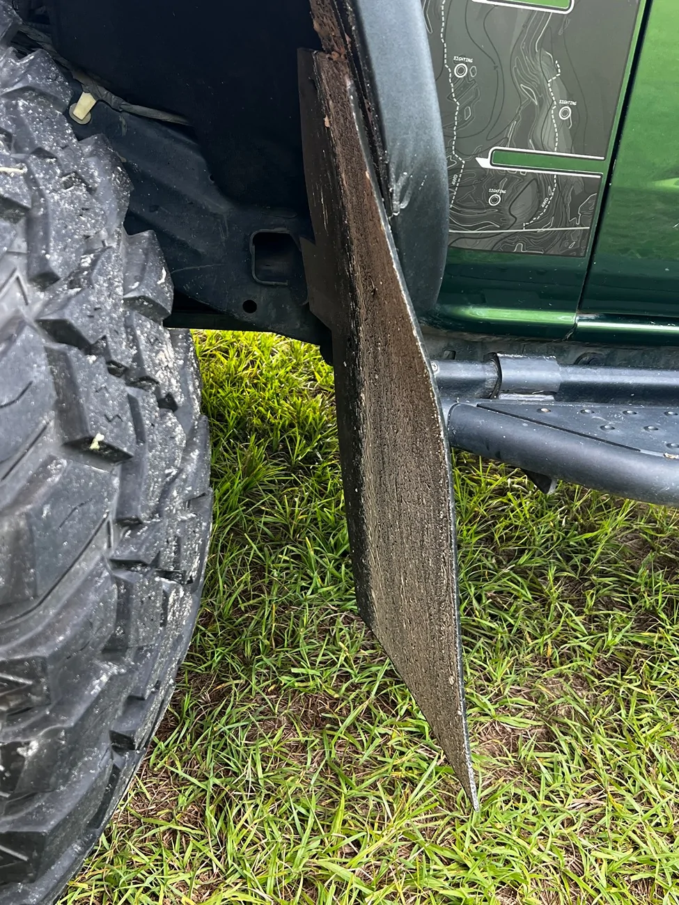 Ford Bronco Worlds best mud flaps under $80 entire set. IMG_2562