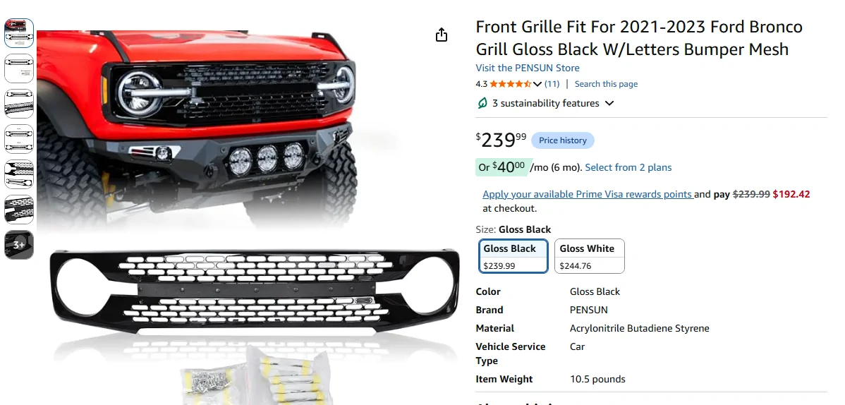 Ford Bronco Tasteful gloss black aftermarket grilles? 1785636835048-kj