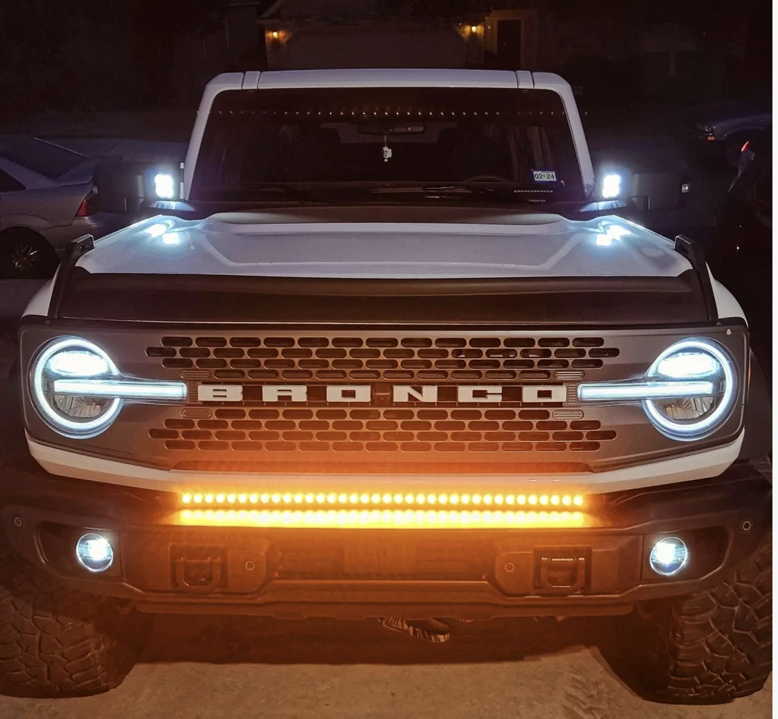 Ford Bronco Considering a Light Bar for Your Capable Bumper? Watch This First 2021+ Ford Bronco Capable Bumper 40in Light Bar - Slim 8