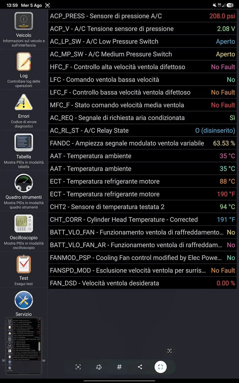 Ford Bronco cooling fan spin at high speed, never stopping with AC ON Screenshot_20260805_135941_FORScan Lit