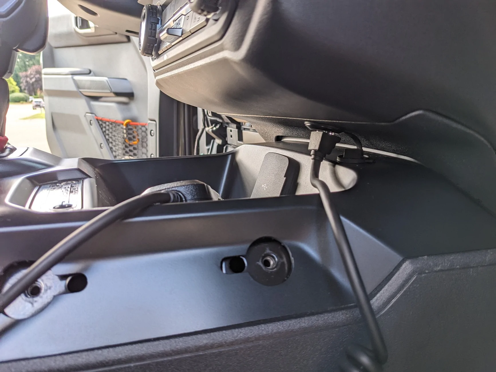 Ford Bronco Very Clean Midland MXT575 GMRS Radio Install with Mountains2Metal Bracket and 67 Designs Mic Mount PXL_20260803_150923778