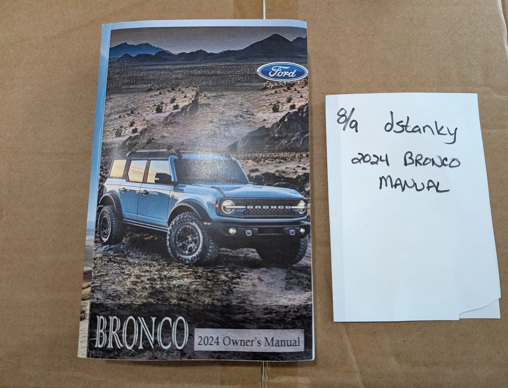Ford Bronco 2024 Bronco Printed Owners Manual PXL_20260809_180504243~2