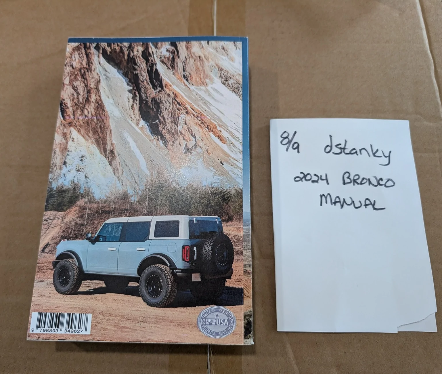 Ford Bronco 2024 Bronco Printed Owners Manual PXL_20260809_180511460~2