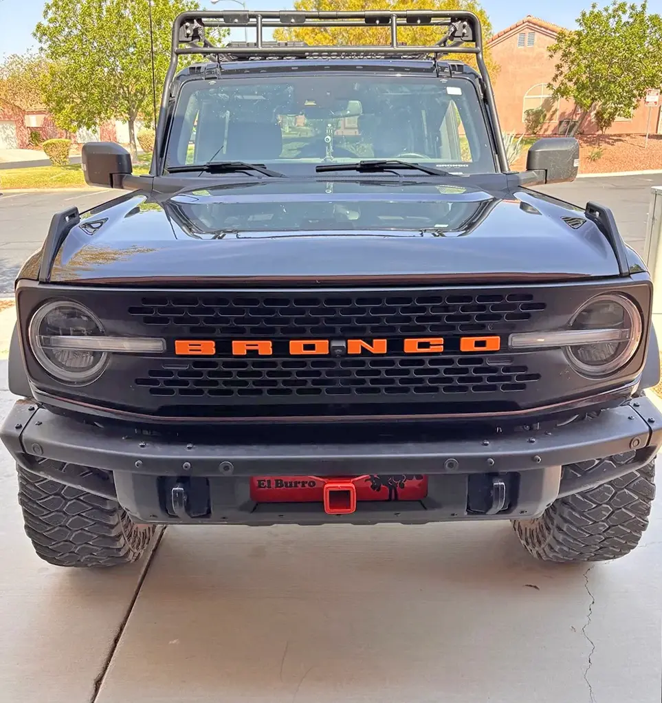 Ford Bronco Custom front hitch receiver installed 809017-0f2ef3653debfe5e11c9e906ea85a70