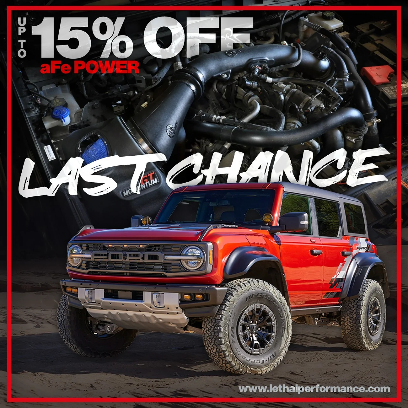 Ford Bronco Up to 15% off AFE Power @ Lethal Performance through 8/10 1000024648