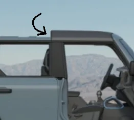 Ford Bronco I saw a metal bar someplace that filled the opening in the back of the roof panels, who made that. This