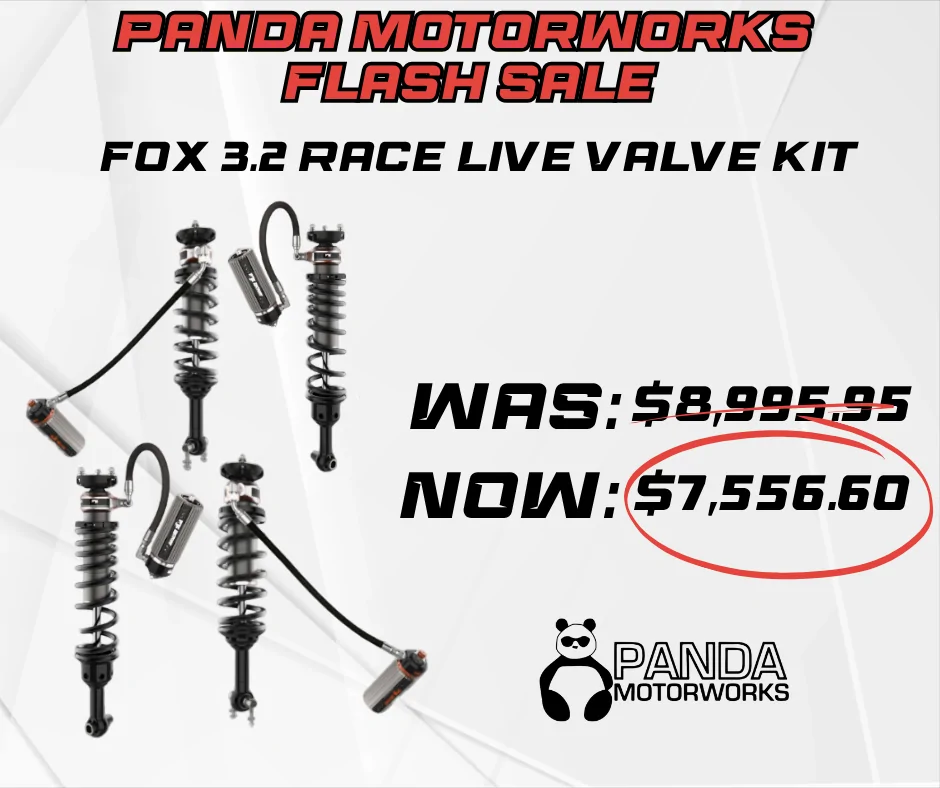 Ford Bronco FLASH SALE: $1,400+ Off FOX 3.2 Race Series Live Valve Kit – ONE Available! Fox 32 Flash Sale (1)