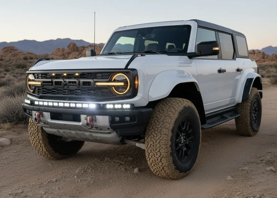 Ford Bronco Maximum Light for the Bronco Raptor: XL Light Bar Setup 2022+ Ford Bronco Raptor XL 2
