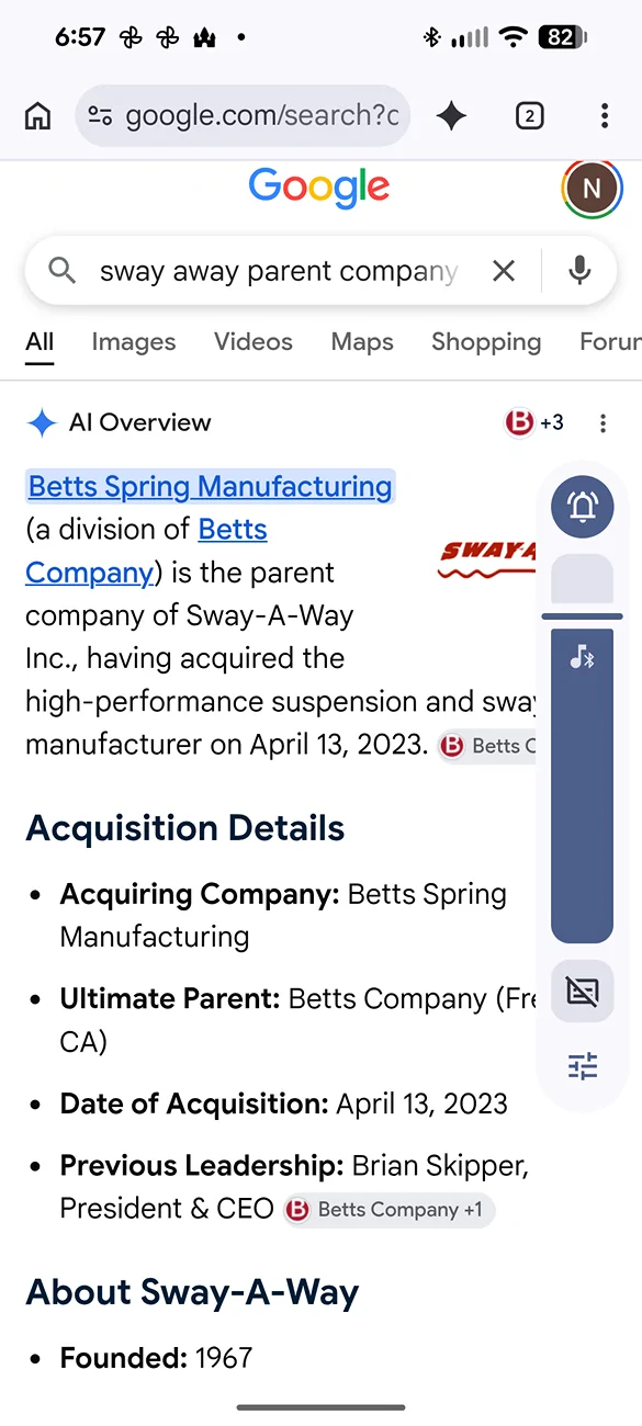 Ford Bronco AFE Sway-A-Way 2.5 Coilovers Screenshot_20260813-185723