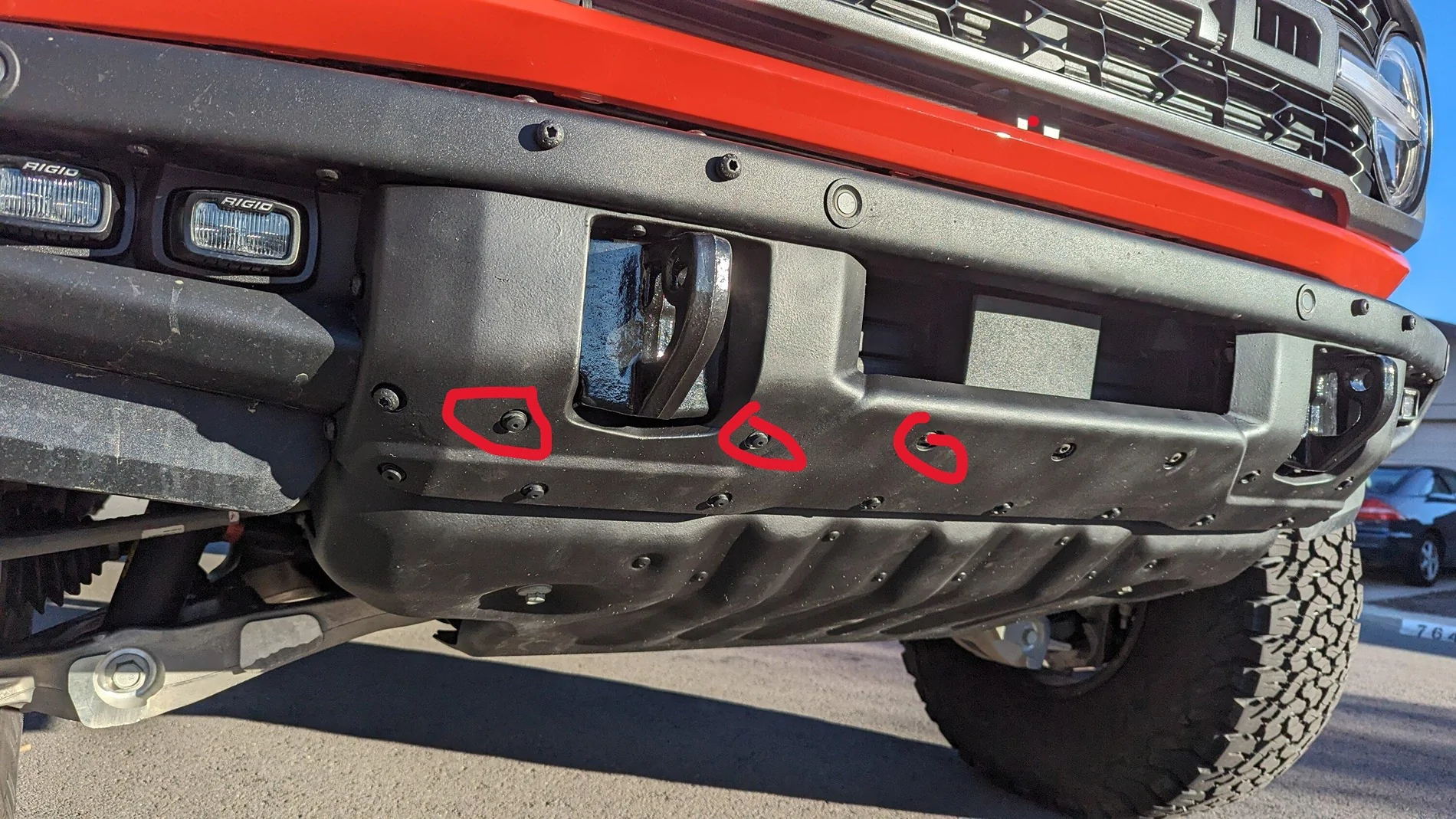 Ford Bronco how to remove black plastic clips from front bumper face bronco raptor