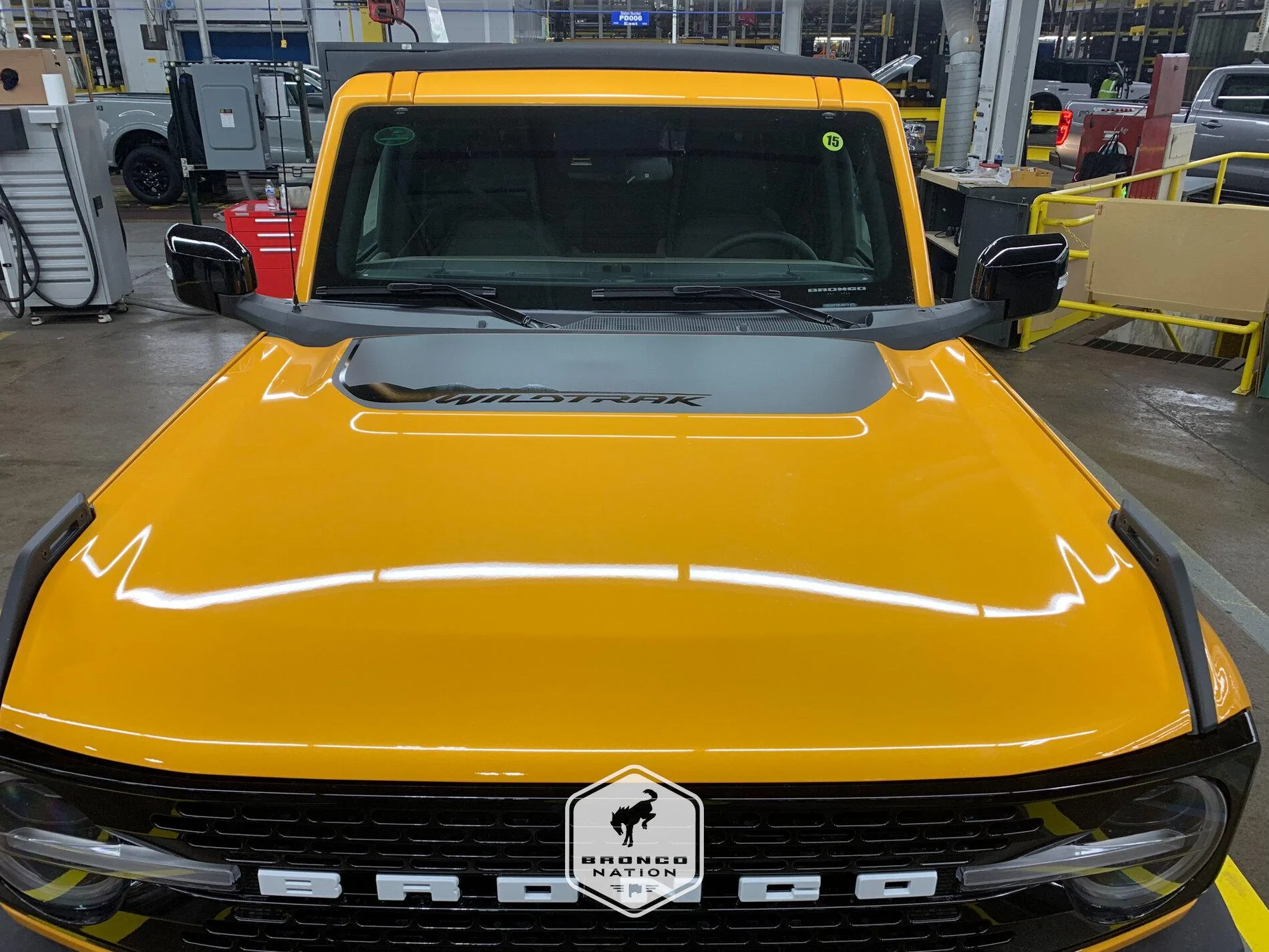 Ford Bronco 2 door fastback top DOES fold back! Lightning Blue First Edition Bronco With Graphics Cyber Orange Bronco Wildtrak with graphics decals 2