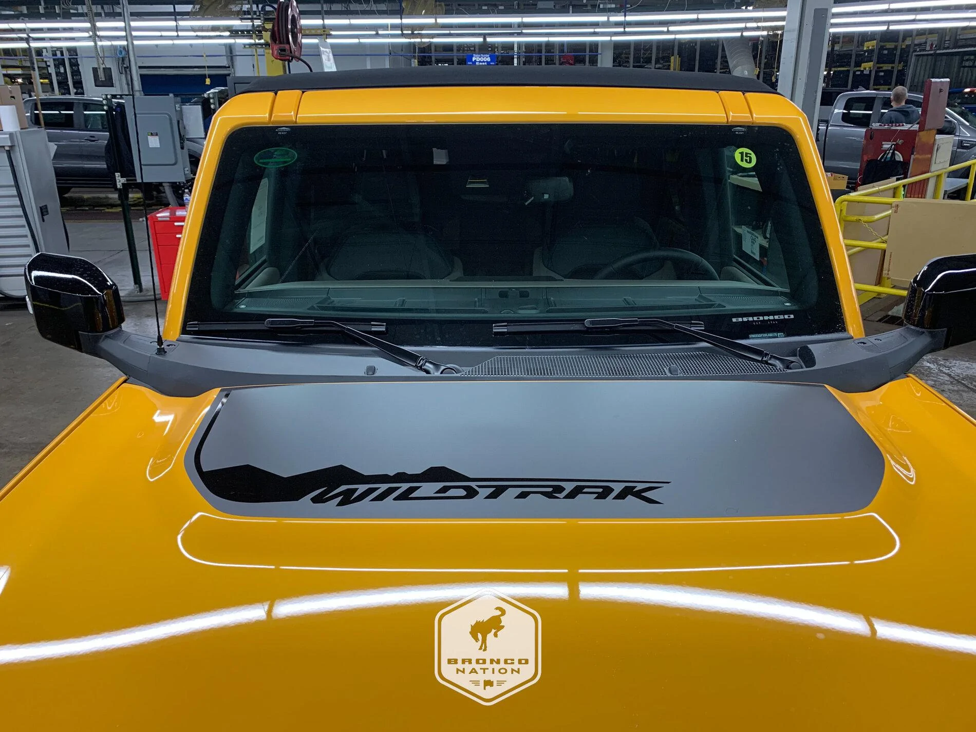 Ford Bronco 2 door fastback top DOES fold back! Lightning Blue First Edition Bronco With Graphics Cyber Orange Bronco Wildtrak with graphics decals 4