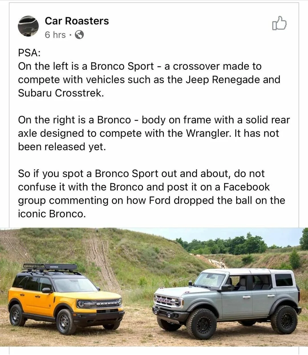 Ford Bronco Constant Sport vs Bronco explaining Screenshot_20210117-190126_Instagram