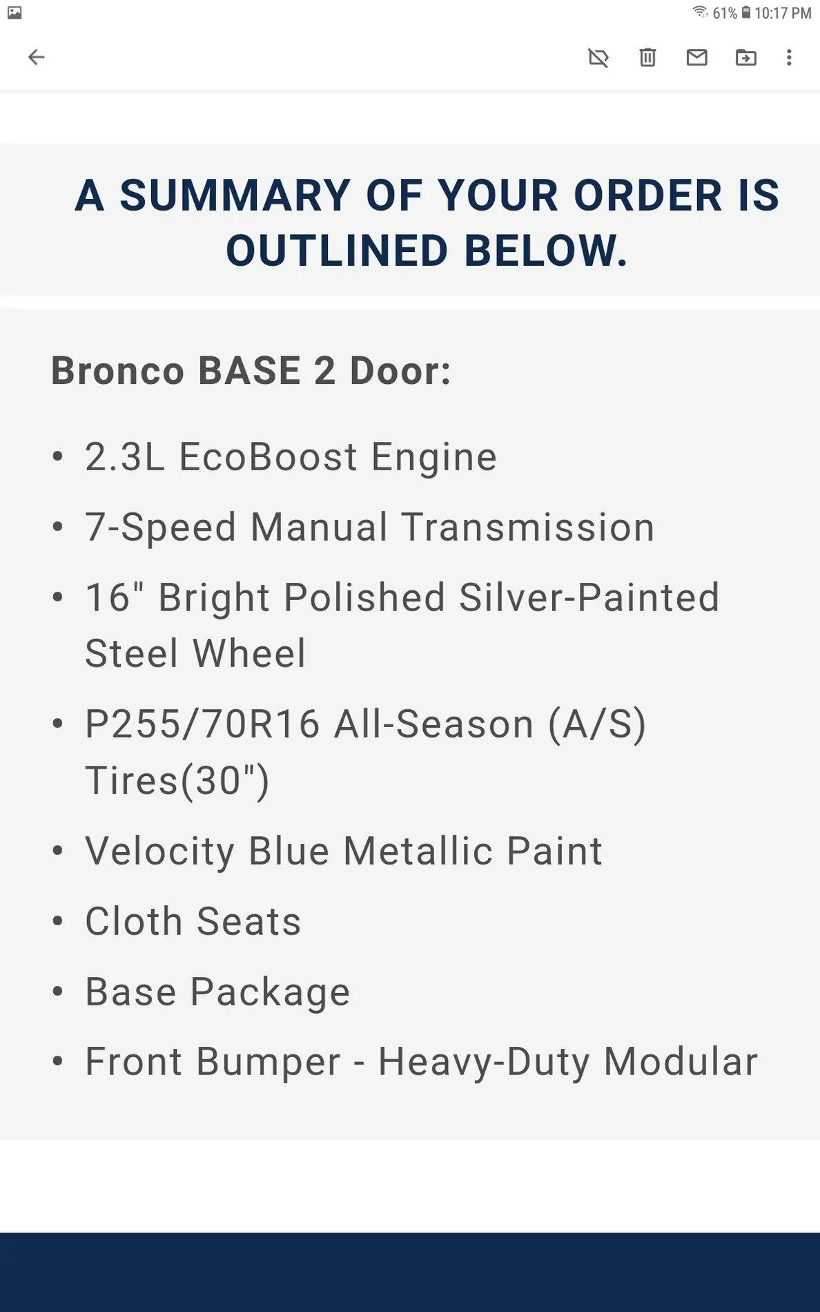 Ford Bronco Poll:  Was Confirmation Received after Order Converted? Screenshot_20210123-221800_Gmail