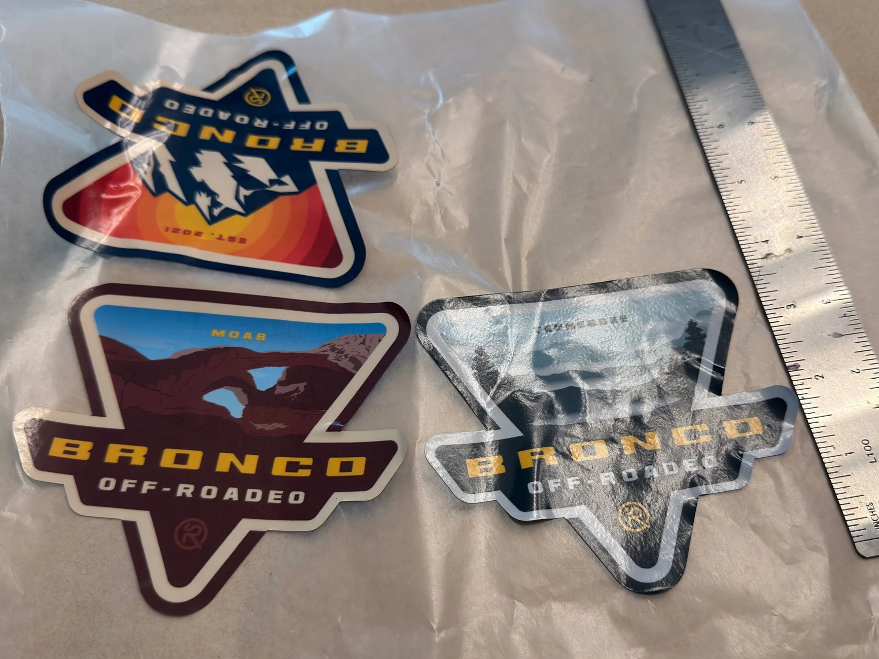Ford Bronco Found - Anybody have any 4” extra off rodeo stickers for Moab, Tennessee and the generic one? 1786899798139-8g