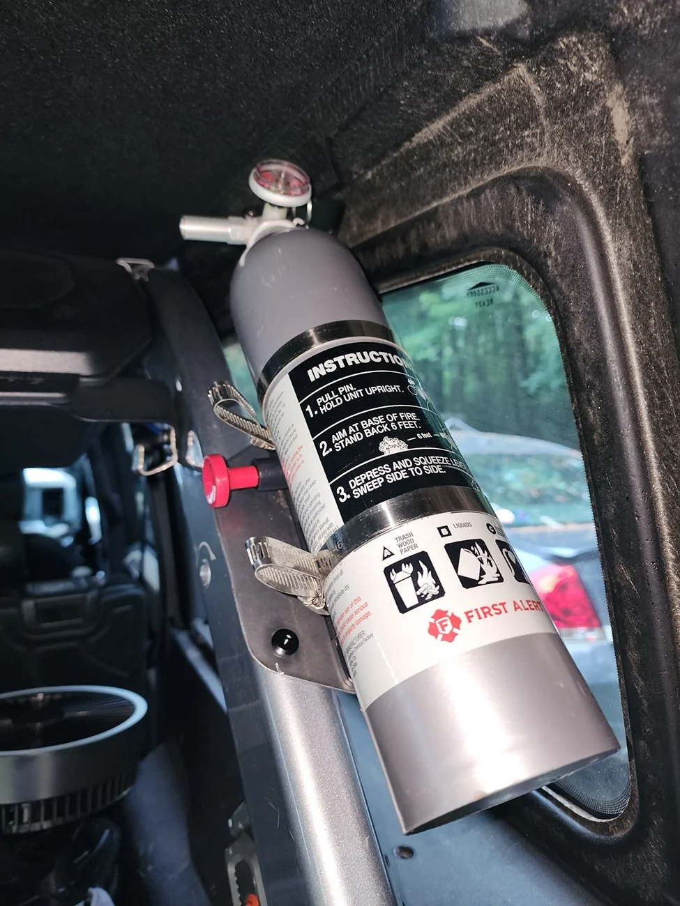 Ford Bronco Fire Protection:  Extinguishers: Dry, Halotron, CO2, Element Stick, Blankets, etc... what are you carrying? 20260818_180407