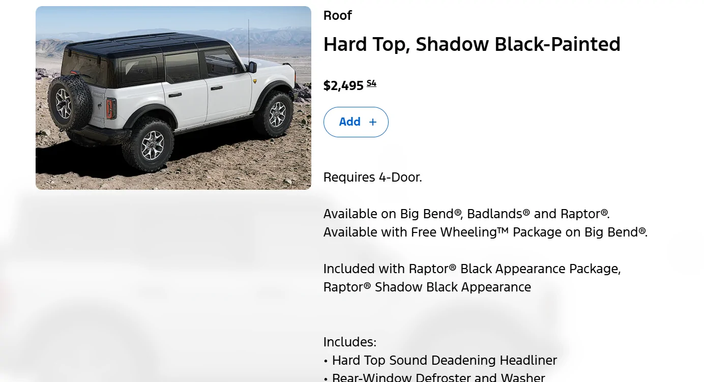 Ford Bronco Big Bend + Sasquatch + Diamond vs. Badlands stock — 2026 manual, help me decide image_2026-08-19_134618164