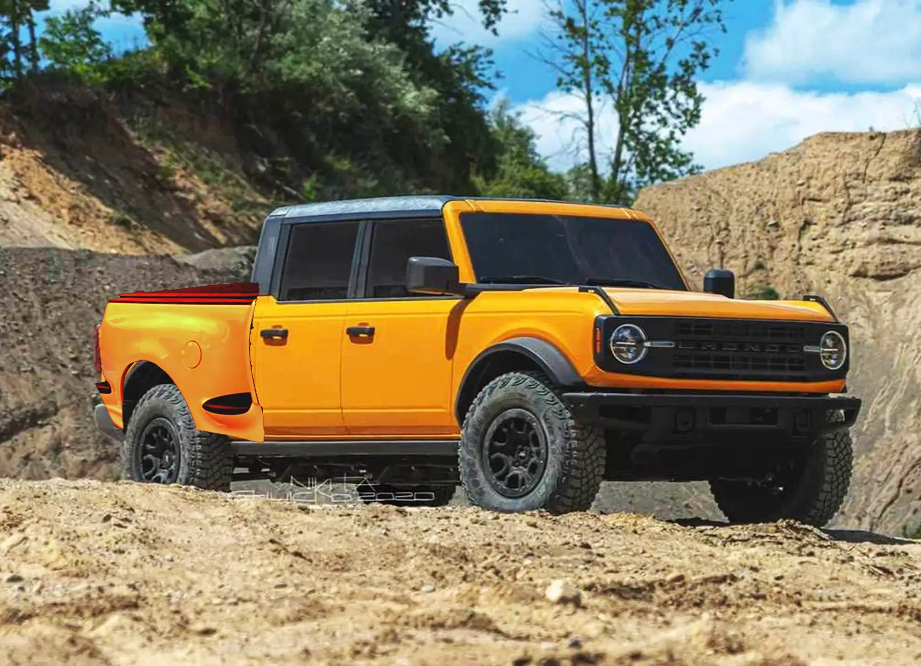 Ford Bronco Bronco Pickup Truck coming in future. Hybrid Bronco arrives 2027 1000067282
