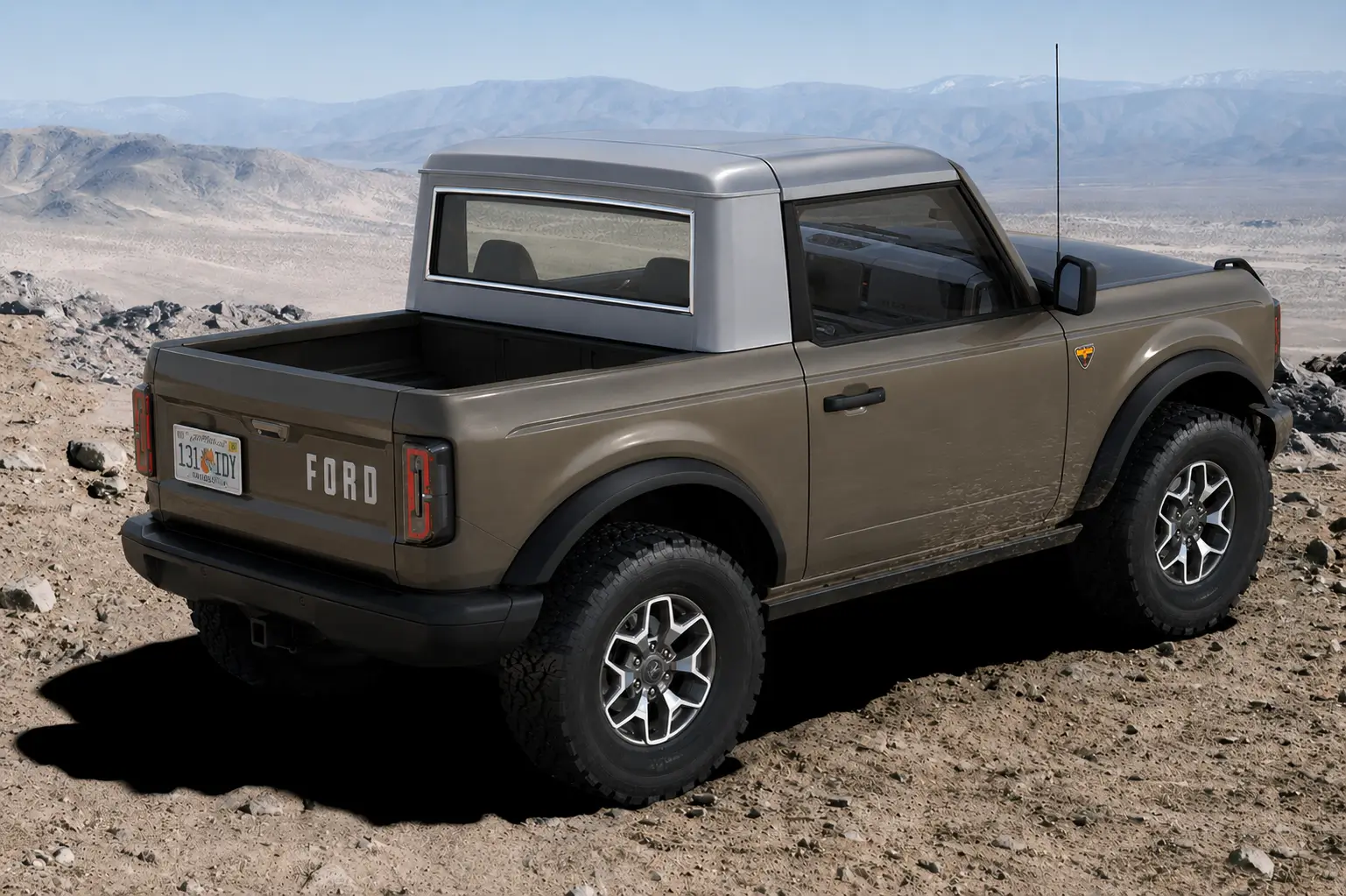 Ford Bronco Bronco Pickup Truck coming in future. Hybrid Bronco arrives 2027 Modern Half Ca