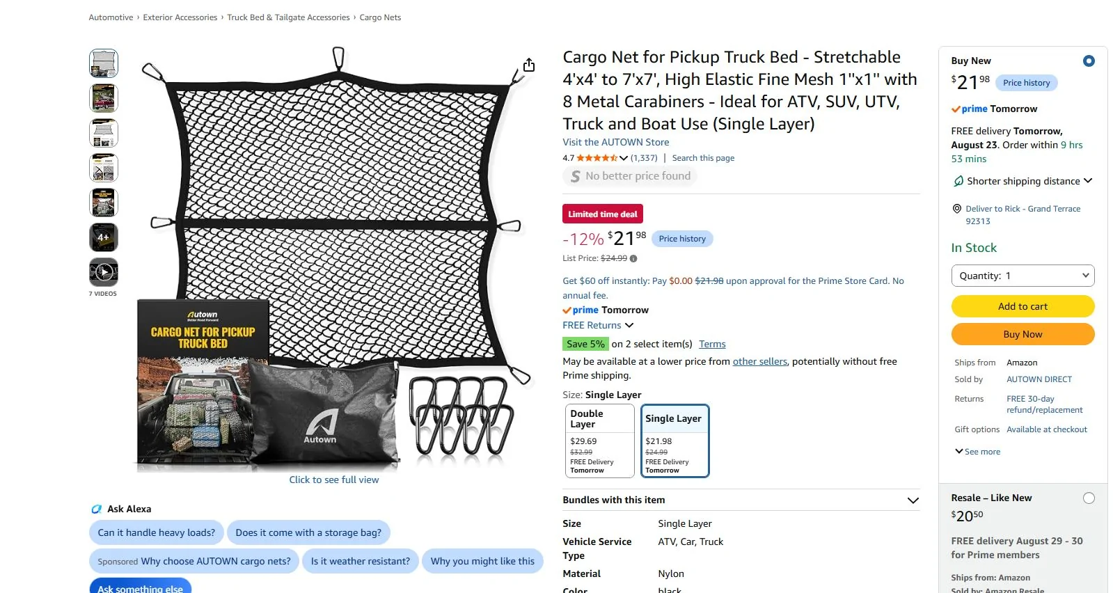 Ford Bronco Rear Cargo Net cargo-net