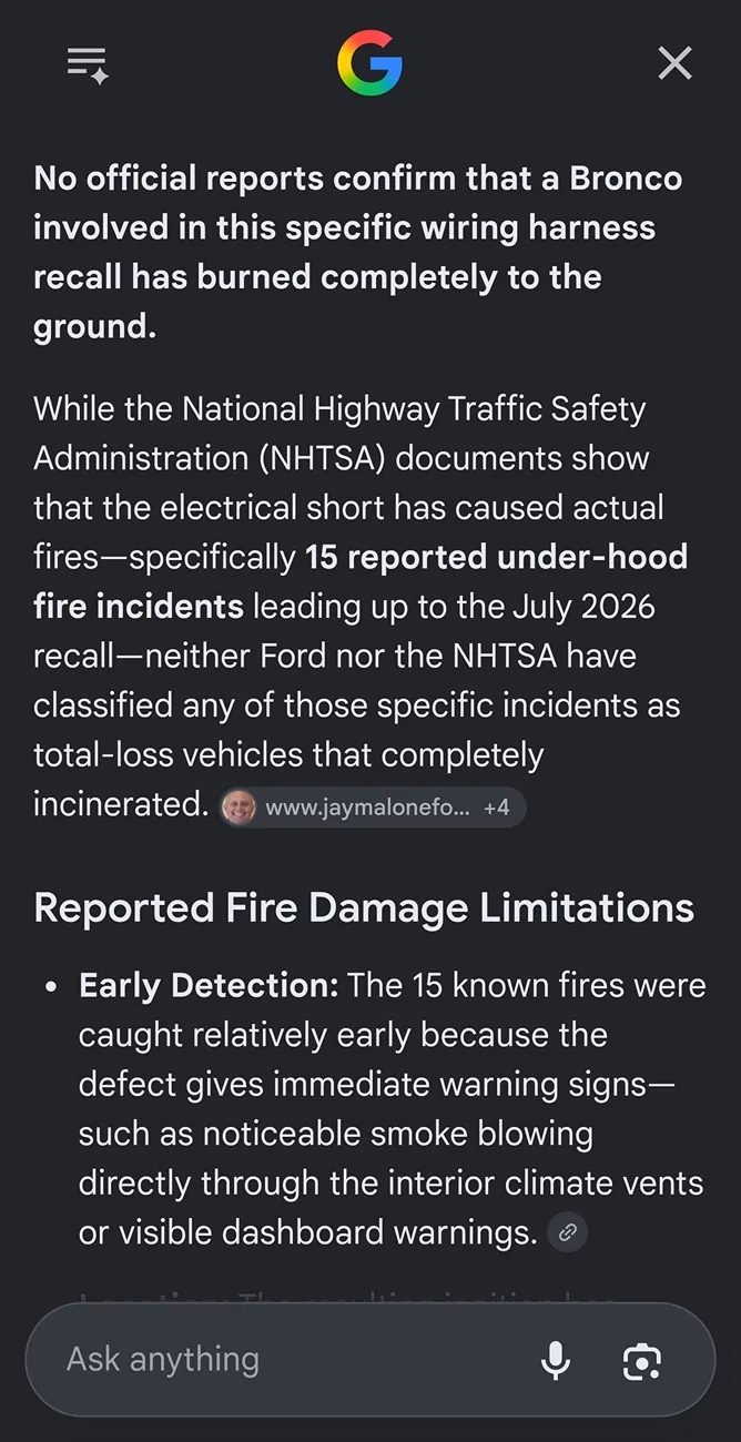 Ford Bronco Recall 26S55: 2021-2026 Bronco - Engine Compartment Wiring Harness Repair [July 23, 2026] -- 590,000k units affected Screenshot_20260824_131217_Chrom