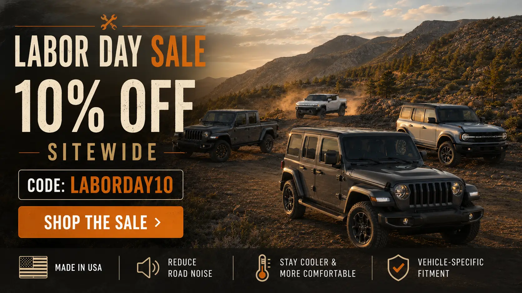 Ford Bronco 🚨 Labor Day Sale is Here! 🚨 hothead-headliners-labor-day-sale-2026