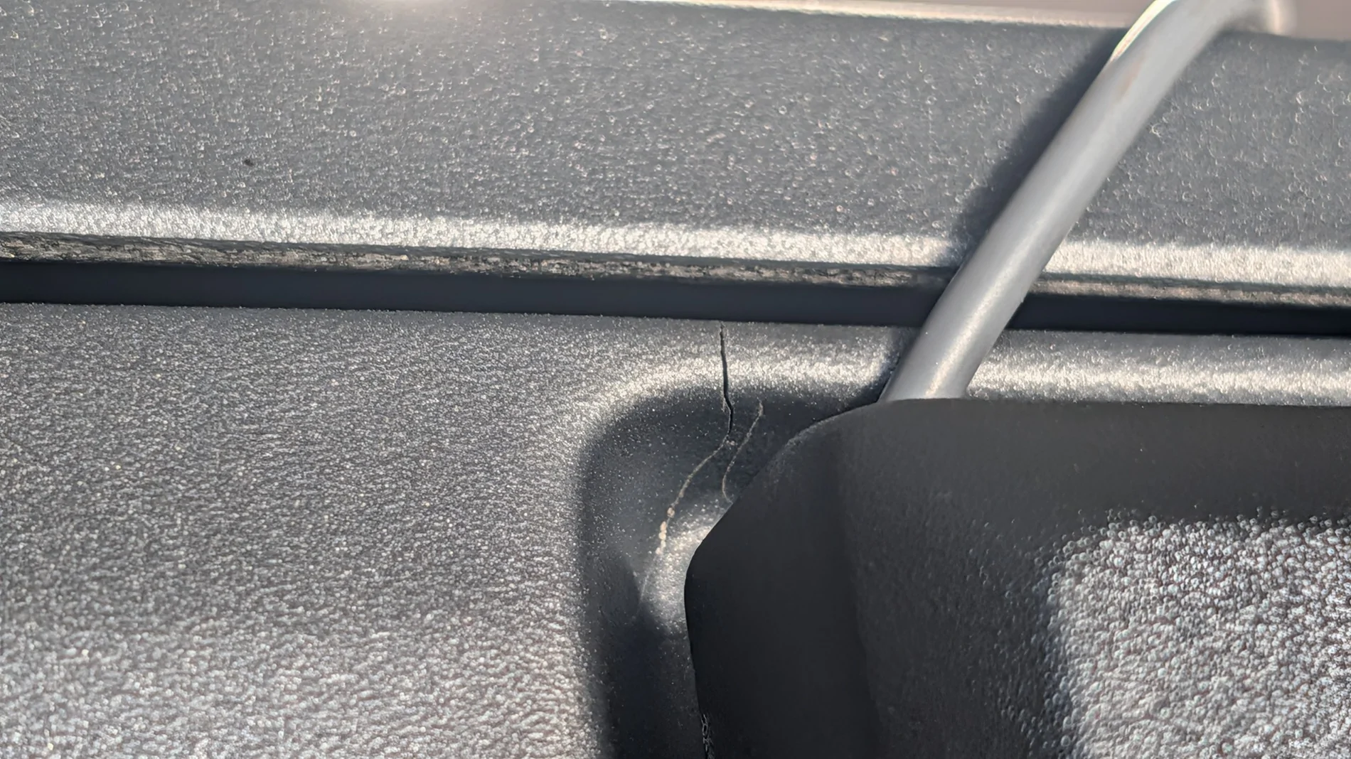 Ford Bronco 4 years in, finally see a crack in hardtop! PXL_20260830_125833841