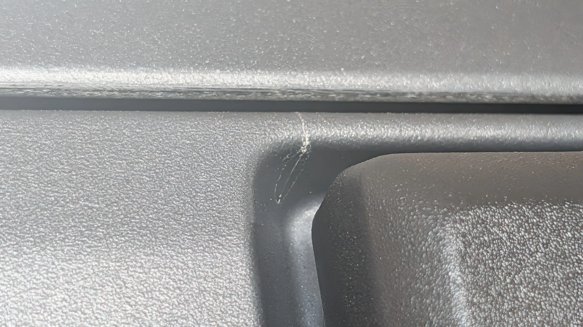Ford Bronco 4 years in, finally see a crack in hardtop! PXL_20260830_125838217