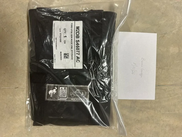 Ford Bronco Ford Bronco Front and Middle Roof Panel Storage Bags - New! IMG_9783
