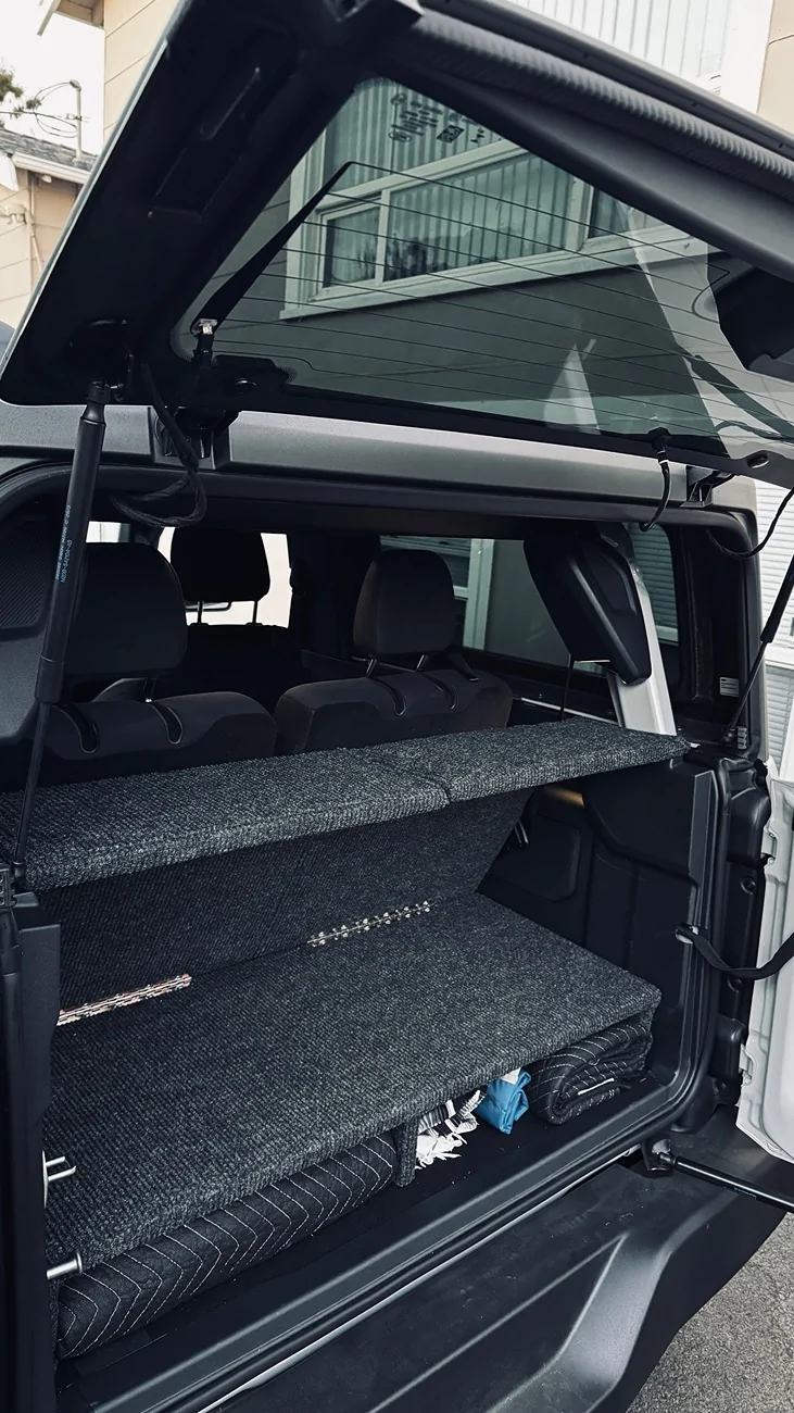 Ford Bronco Another custom 2-door rear cargo area level platform IMG_6437