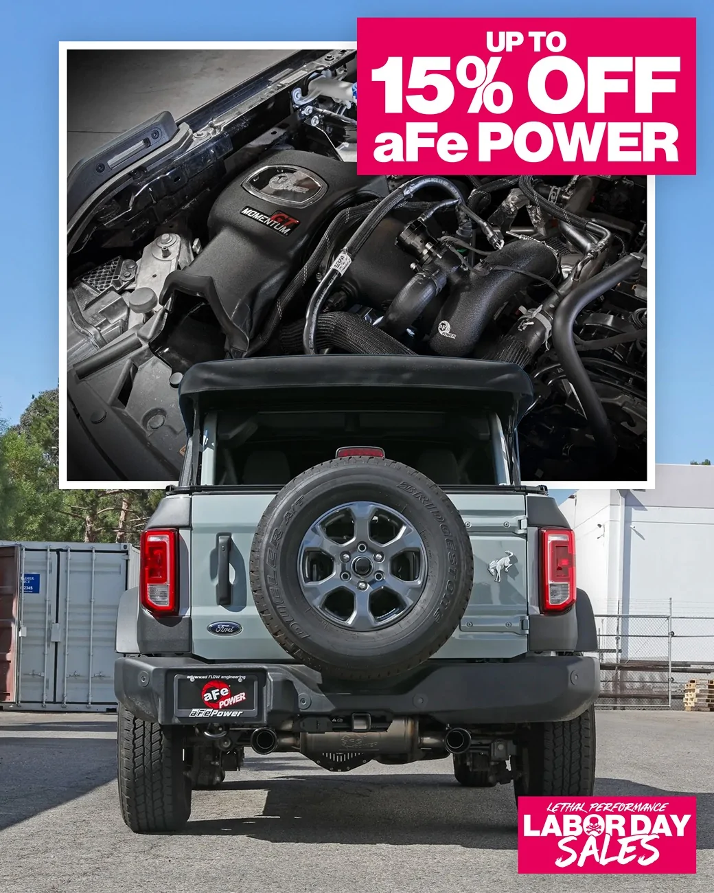 Ford Bronco Up to 15% off aFe Power! bronco afe labor