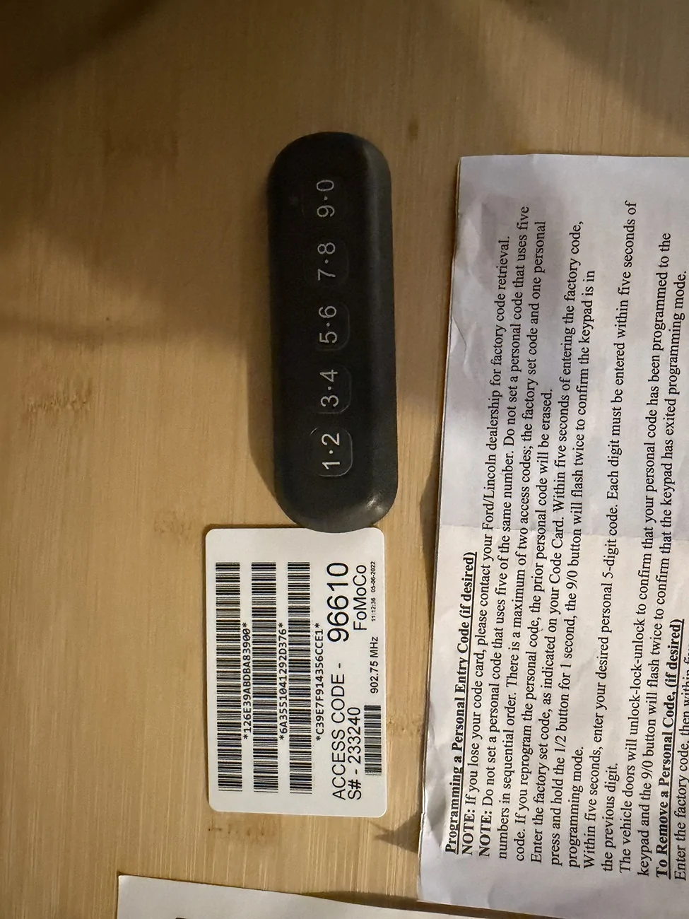 Ford Bronco Door Keypad IMG_3663