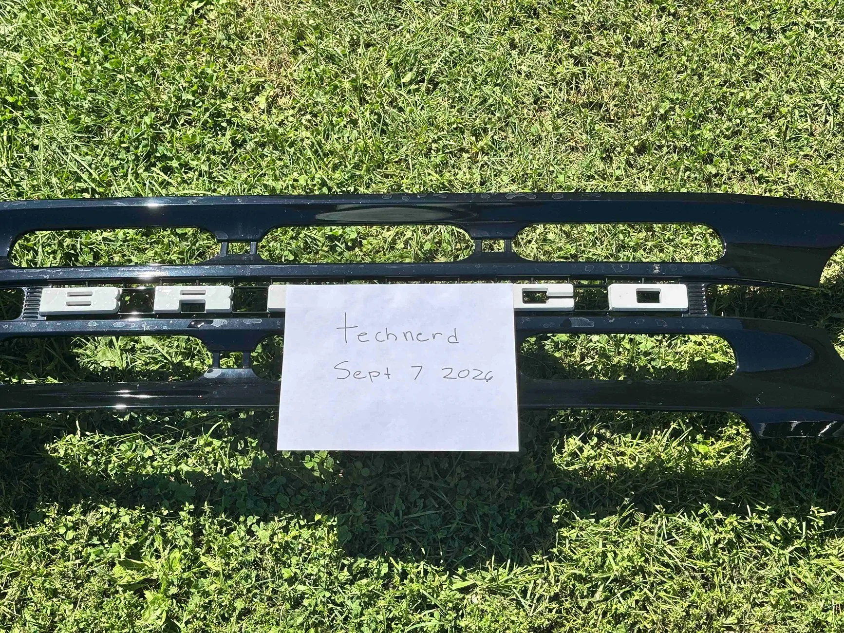Ford Bronco Stock OBX Grille - Glossy Black IMG_4706