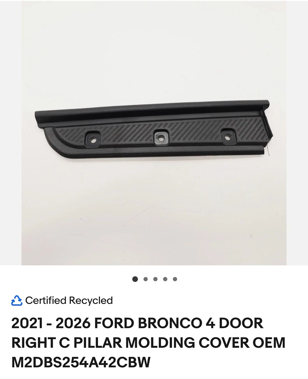 Ford Bronco PSA on secret-ish OEM trim piece to reduce roof noise (C pillar molding cover) IMG_5440