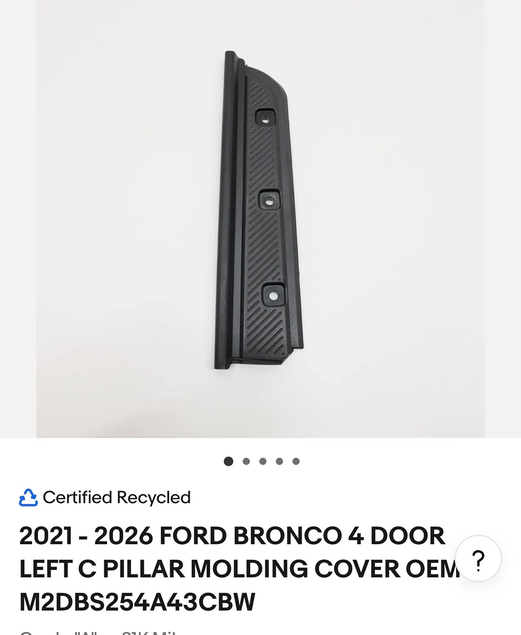 Ford Bronco PSA on secret-ish OEM trim piece to reduce roof noise (C pillar molding cover) IMG_5439