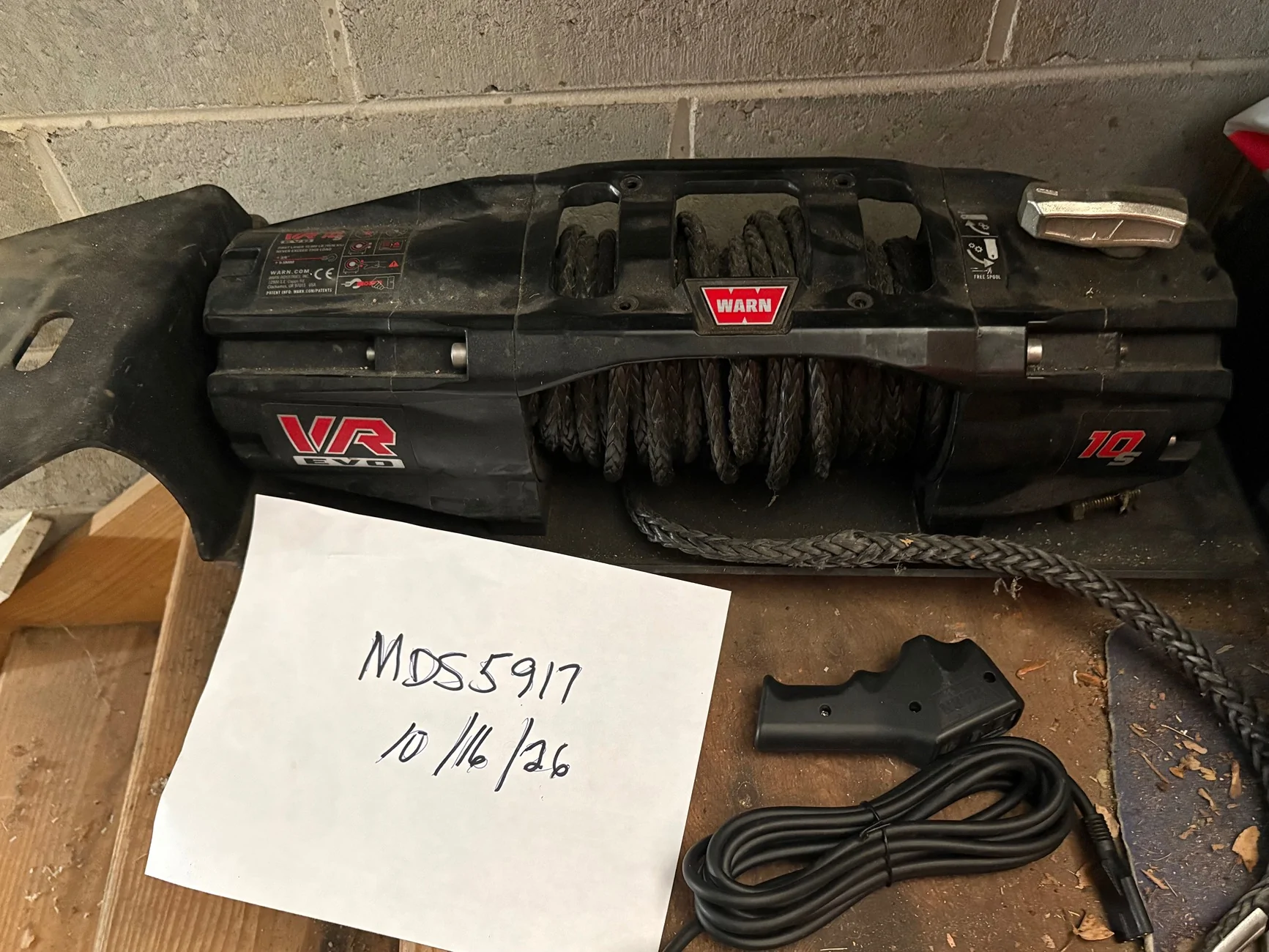 Compressor Pulling New Jersey - Warn VR EVO 10-S Winch, ARB Compressor, engine bay mount ...