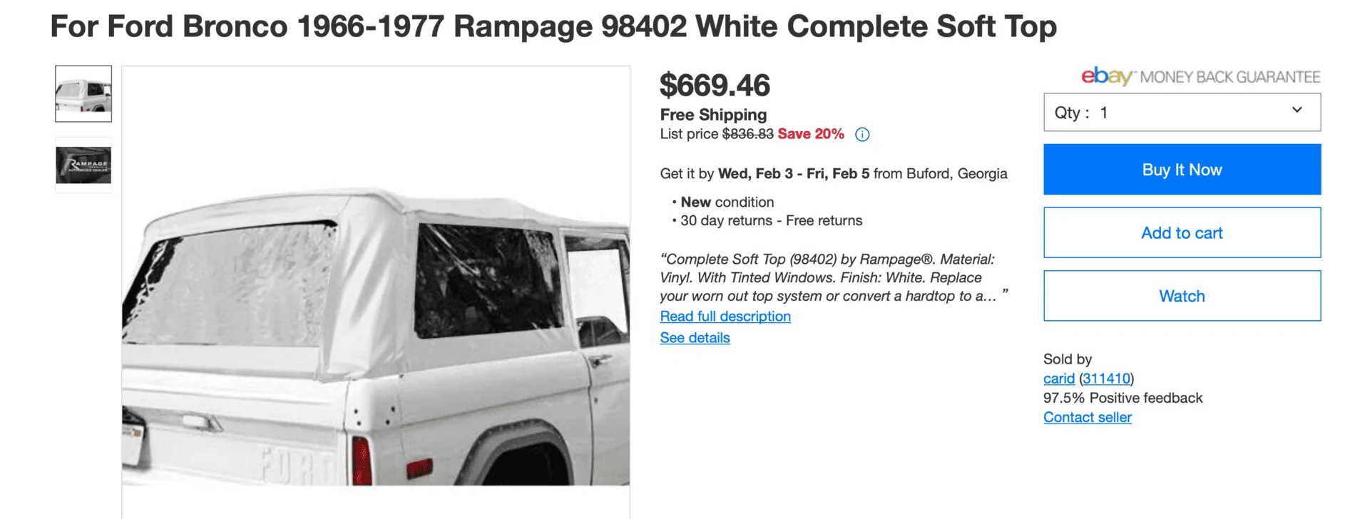 Ford Bronco White Soft Top!? Screen Shot 2021-01-28 at 5.33.36 PM
