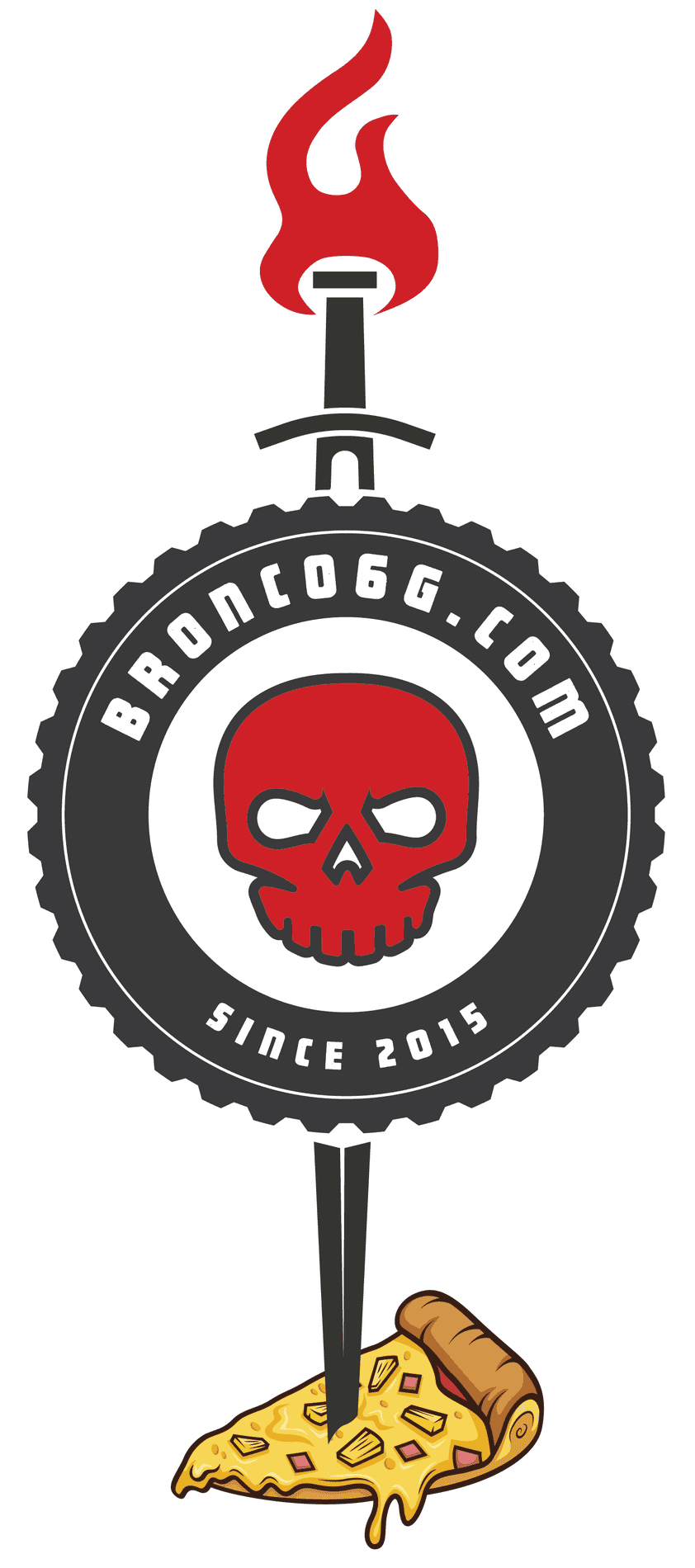 Ford Bronco B6G BRONCO Grille Badge B6Gskull+pizza-01