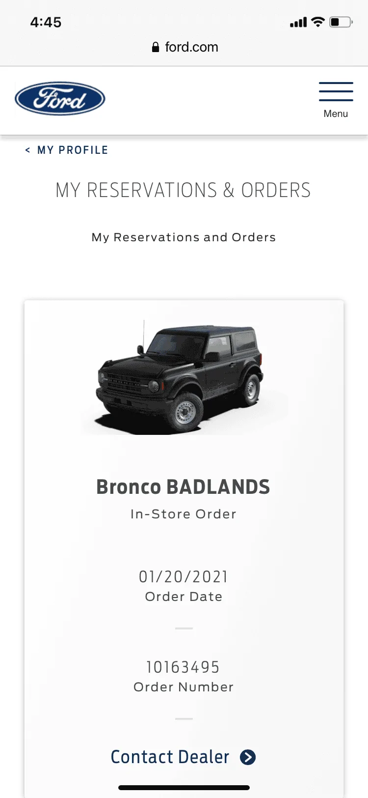 Ford Bronco Help - Unable to push order through 98195B33-CFD7-4D2B-B29B-B9F6E144B86E