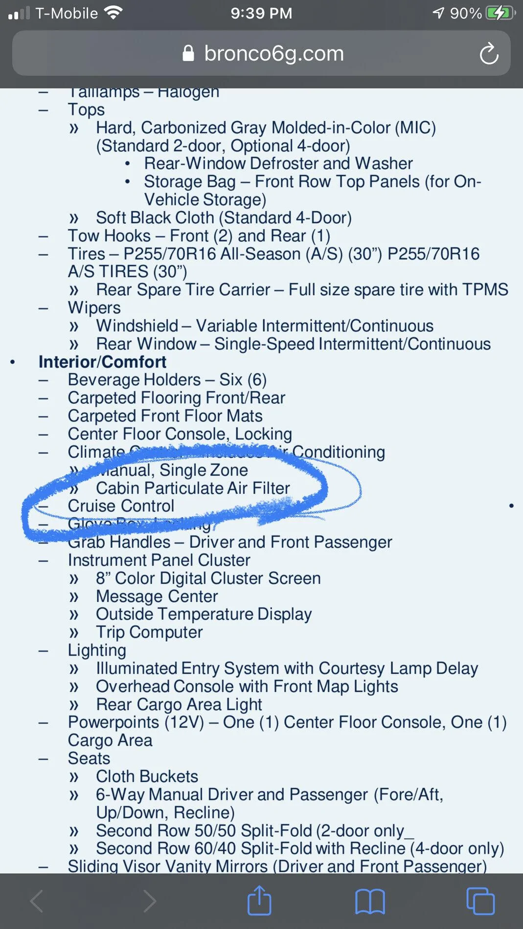 Ford Bronco Does Bronco have a cabin air filter? ADB7B257-E919-45A2-922C-30544EC992A6