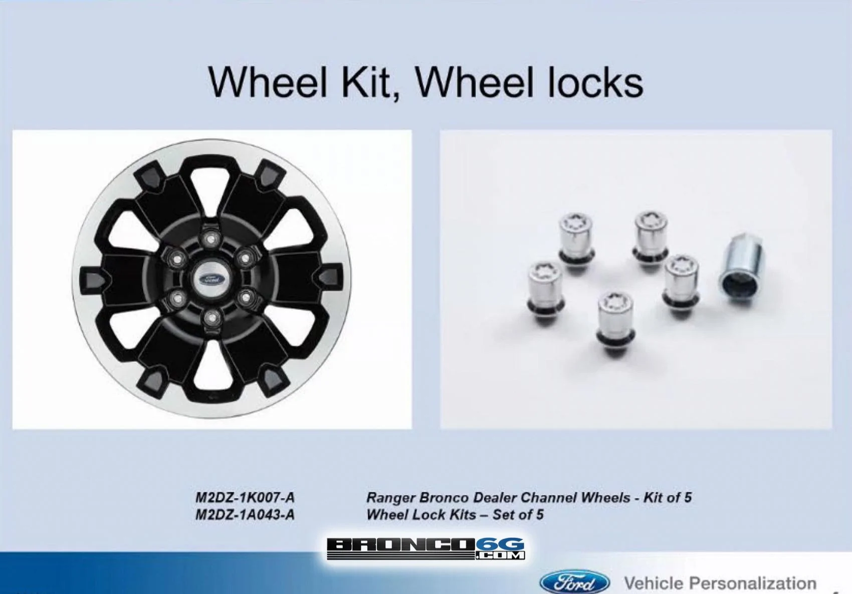 Ford Bronco Ranger wheels fit on Bronco? Ranger option