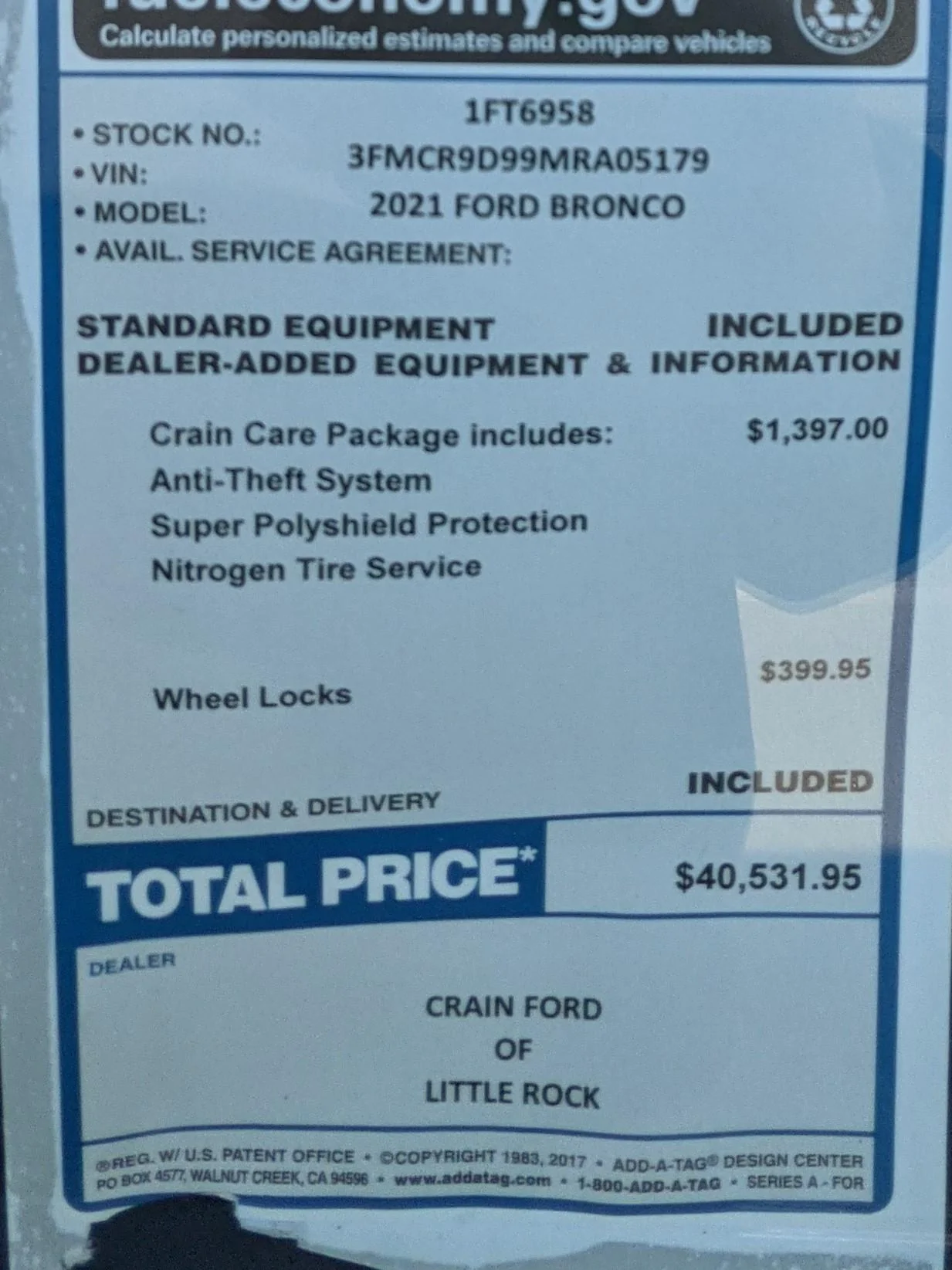 Ford Bronco 2021 BRONCO PRICE LIST – MSRP & Dealer Invoice Pricing PXL_20210126_164749446 (2)