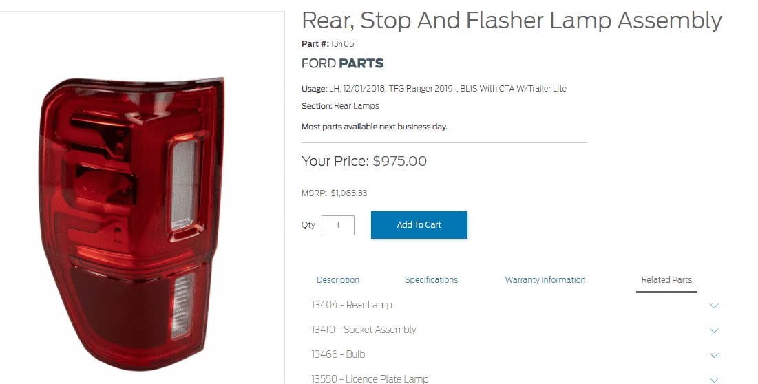 Ford Bronco Analysis: swap headlights and tail lights from Base to Signature, possible process? 1612229220527