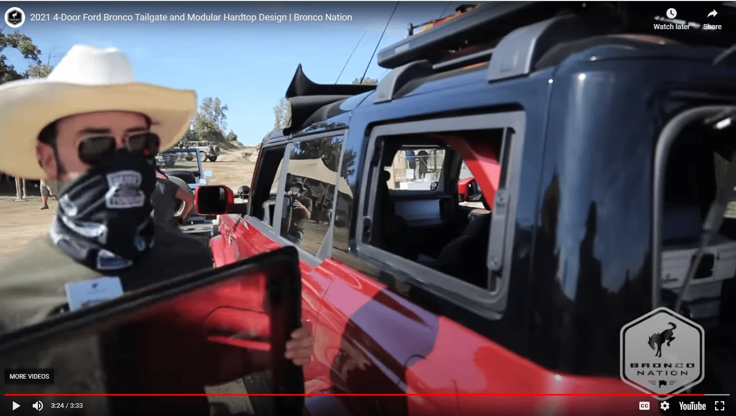 Ford Bronco Are 2 door modular hardtop windows removable? 1612230312096