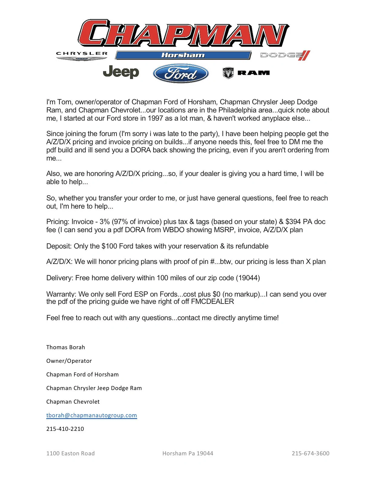 Ford Bronco Which dealership are you using? 1612377875206